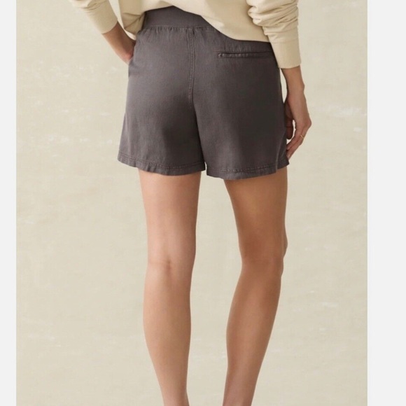 Faherty Arlie Linen-Blend Shorts in Grey Size XS - Picture 2 of 6
